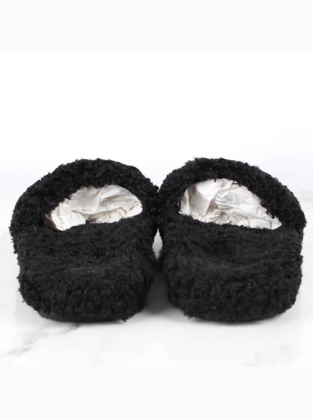 Luxury Balenciaga  Wave logo furry slide 40 255 260