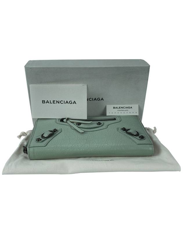 Luxury Balenciaga  Vintage Zipper Around Long Wallet Mint