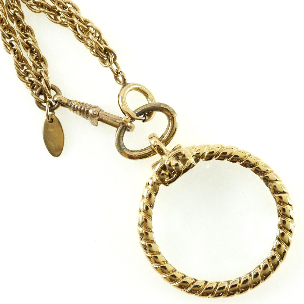 Chanel CHANEL Loupé Necklace Double Chain Vintage G    106.5g Loupe  Secondary