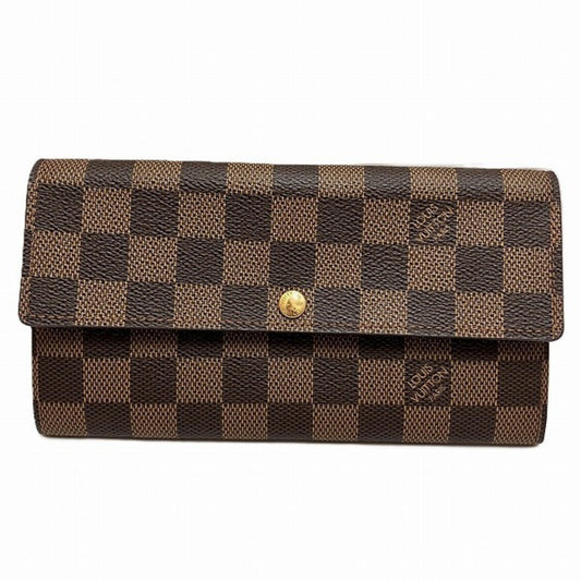 Louis Vuitton Damier  Damier Canvas Long Wallet (Bi-Fold)