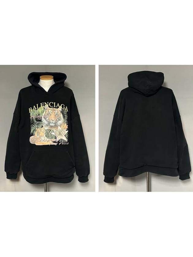 Luxury Balenciaga  FBI Tiger Logo Reversible Hoodie 110