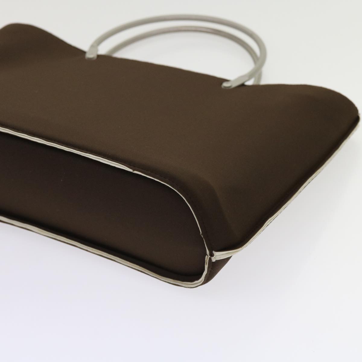 Top Quality Chanel Hand Bag Nylon Brown CC Auth 63436