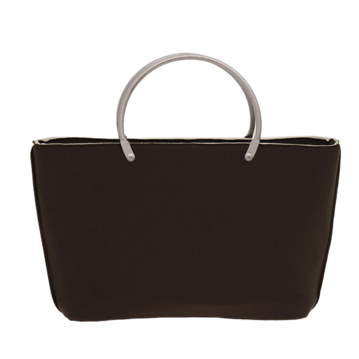 Top Quality Chanel Hand Bag Nylon Brown CC Auth 63436