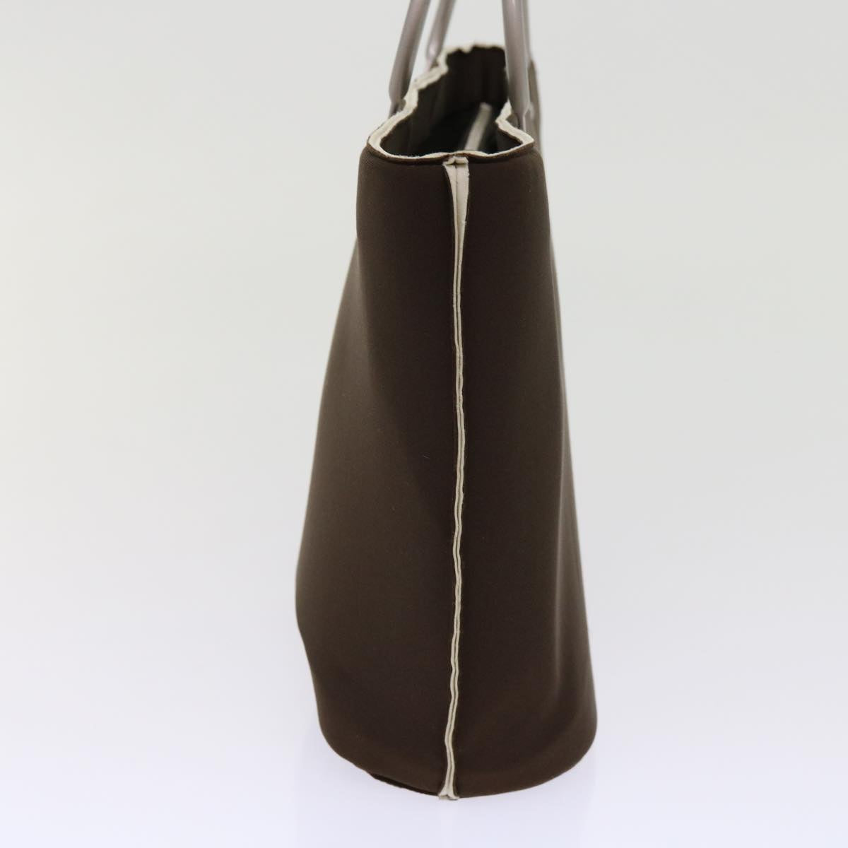 CHANEL Hand Bag Nylon Brown Cc Auth 63436