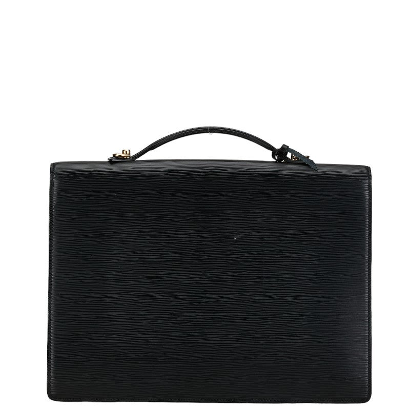 Louis Vuitton Epi Porte Document Handbag 2WAY M54462 Noir Black Leather  Louis Vuitton