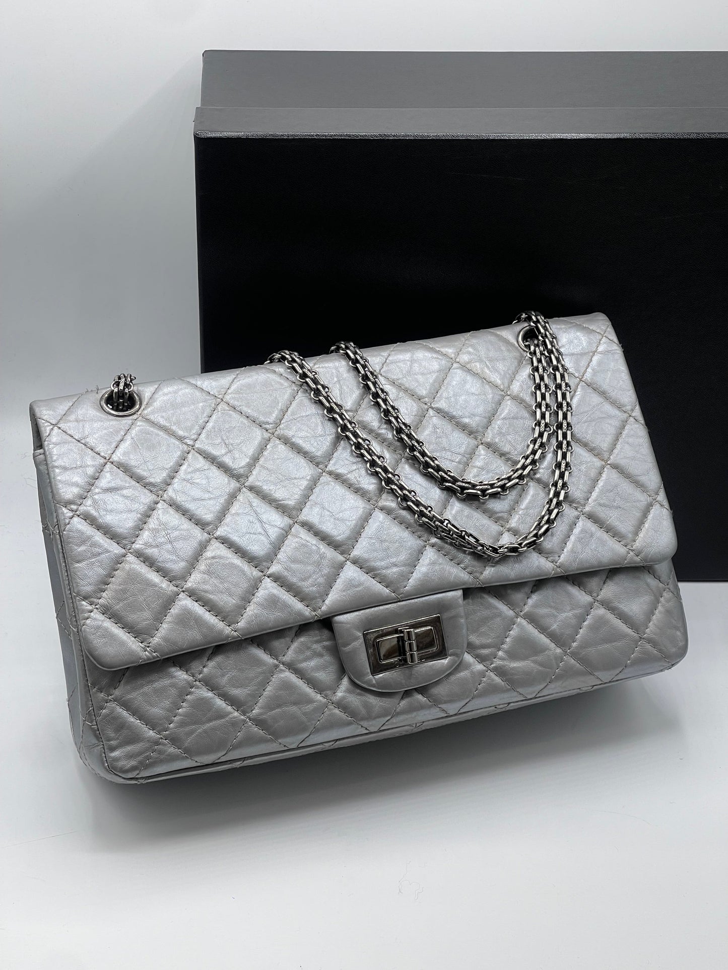Chanel - Sac 2.55 227 Silver