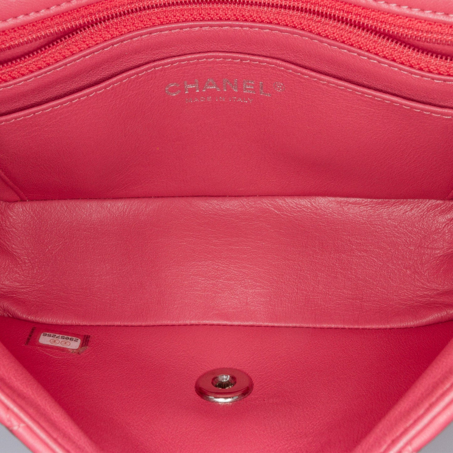 Pink Chanel Mini Rectangular Classic Lambskin Single Flap Crossbody Bag