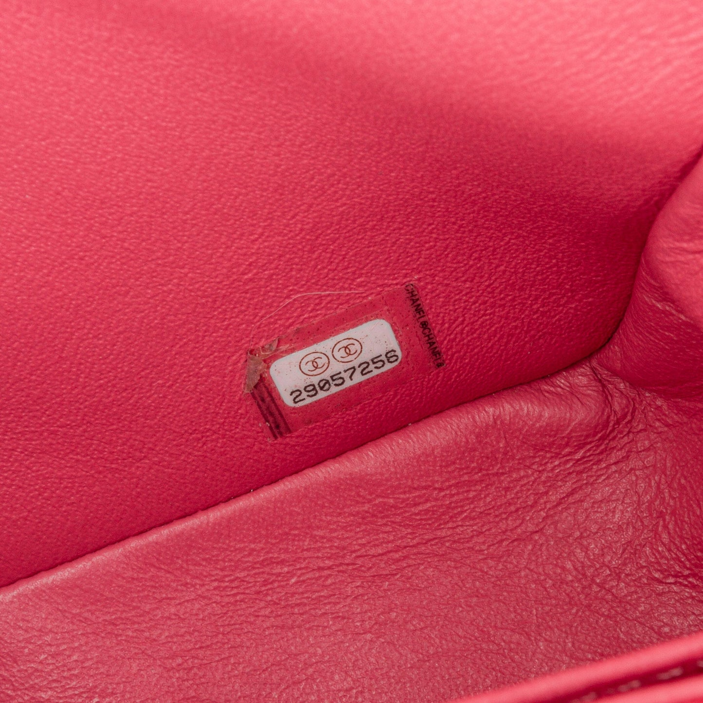 Pink Chanel Mini Rectangular Classic Lambskin Single Flap Crossbody Bag
