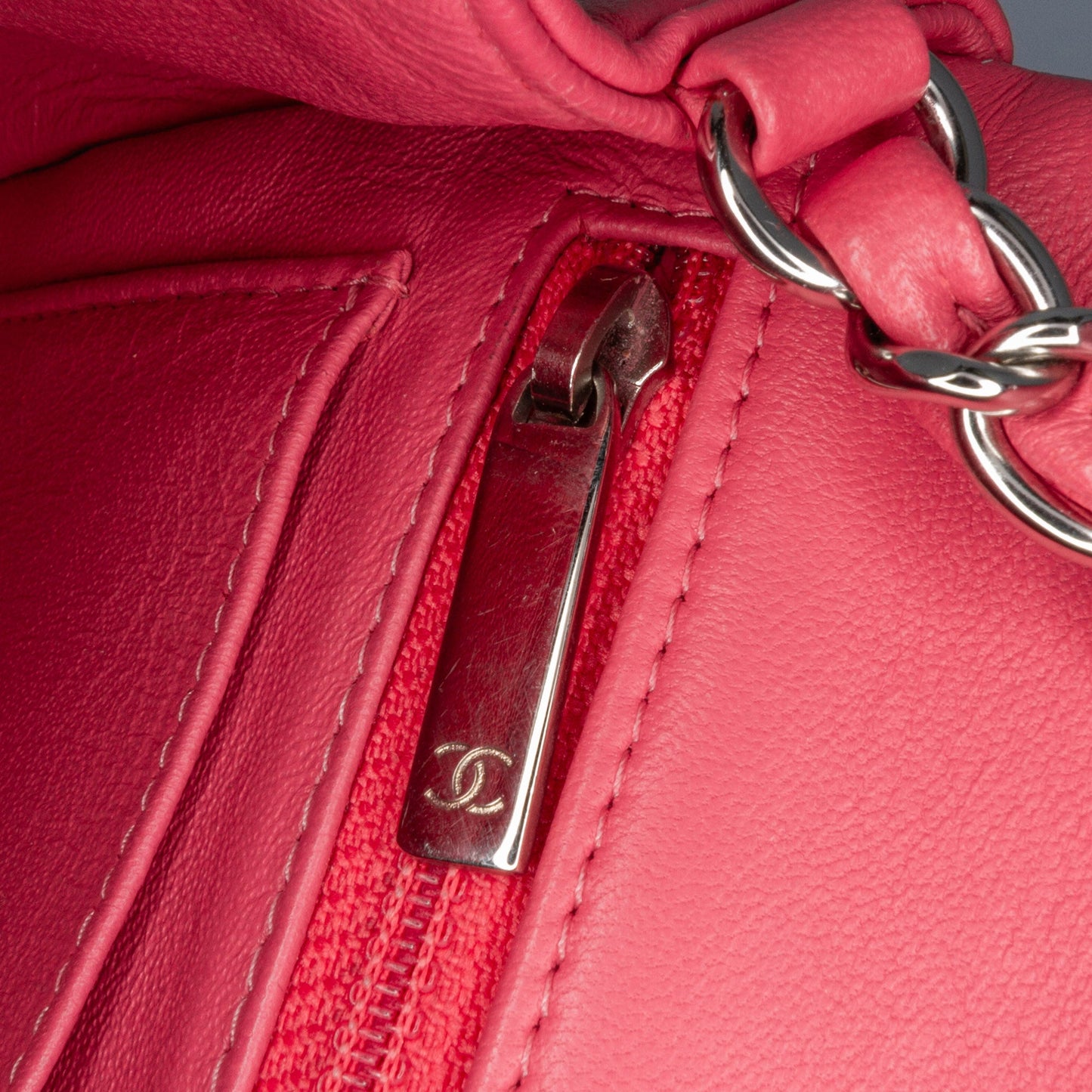 Pink Chanel Mini Rectangular Classic Lambskin Single Flap Crossbody Bag