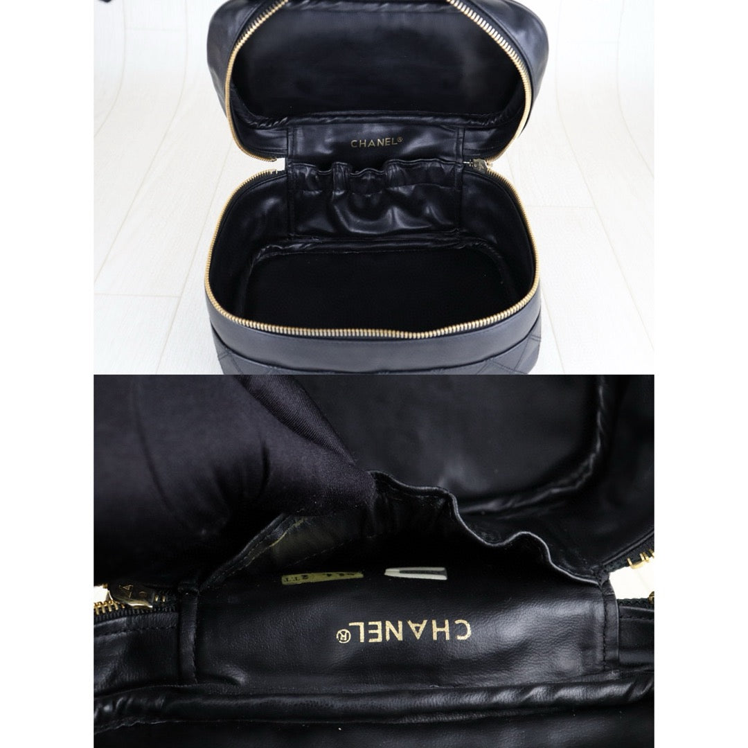 Good ( Rank AB)｜ CHANEL Lamb Skin Vanity Handbag  Made In 1989～1991Year ｜H24112502