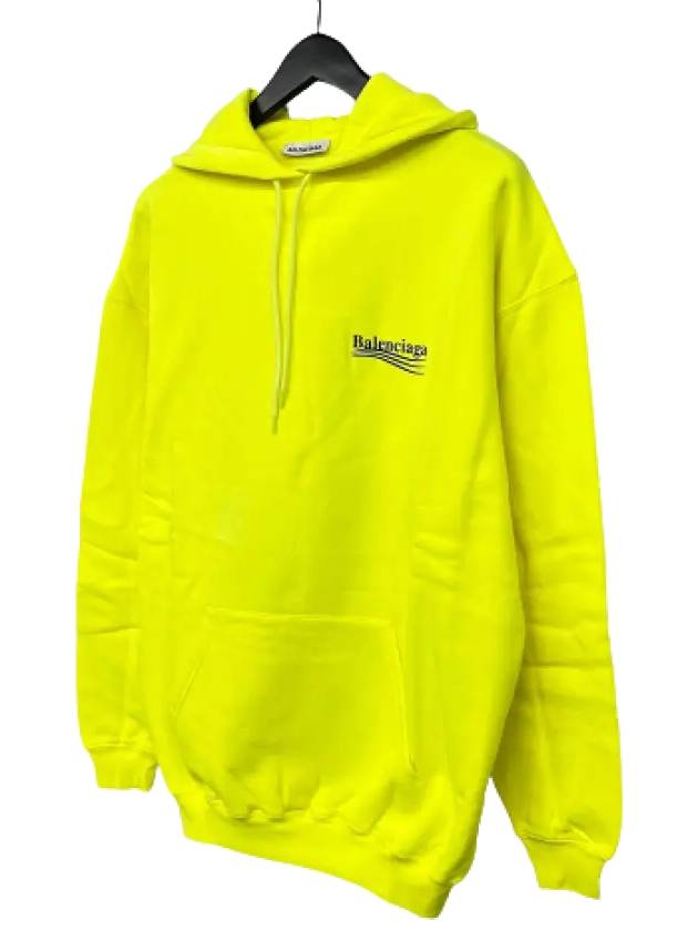 Luxury Balenciaga  Wave Logo Hoodie Sweatshirt Neon Yellow