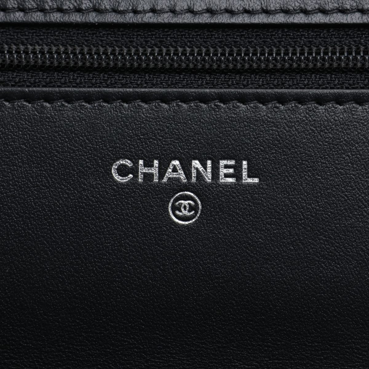 Chanel 2.55 Vintage  Chain Wallet Black Black G