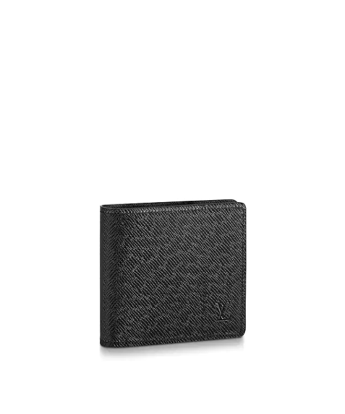 Louis Vuitton Multiple Wallet Taiga Leather Noir