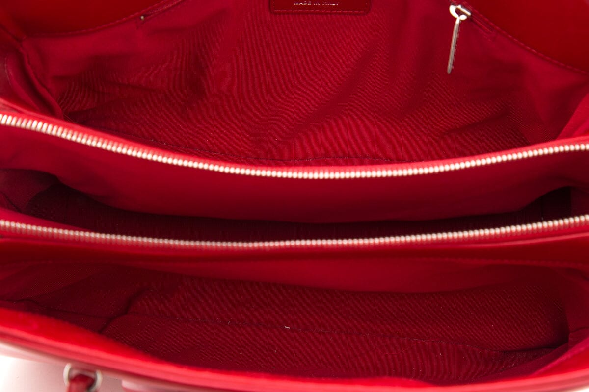 Chanel Red & Pink Lipstick Patent Leather HandBag