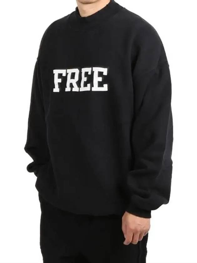 Luxury Balenciaga  WoMen's Free Embroidery Distressed Sweatshirt Black