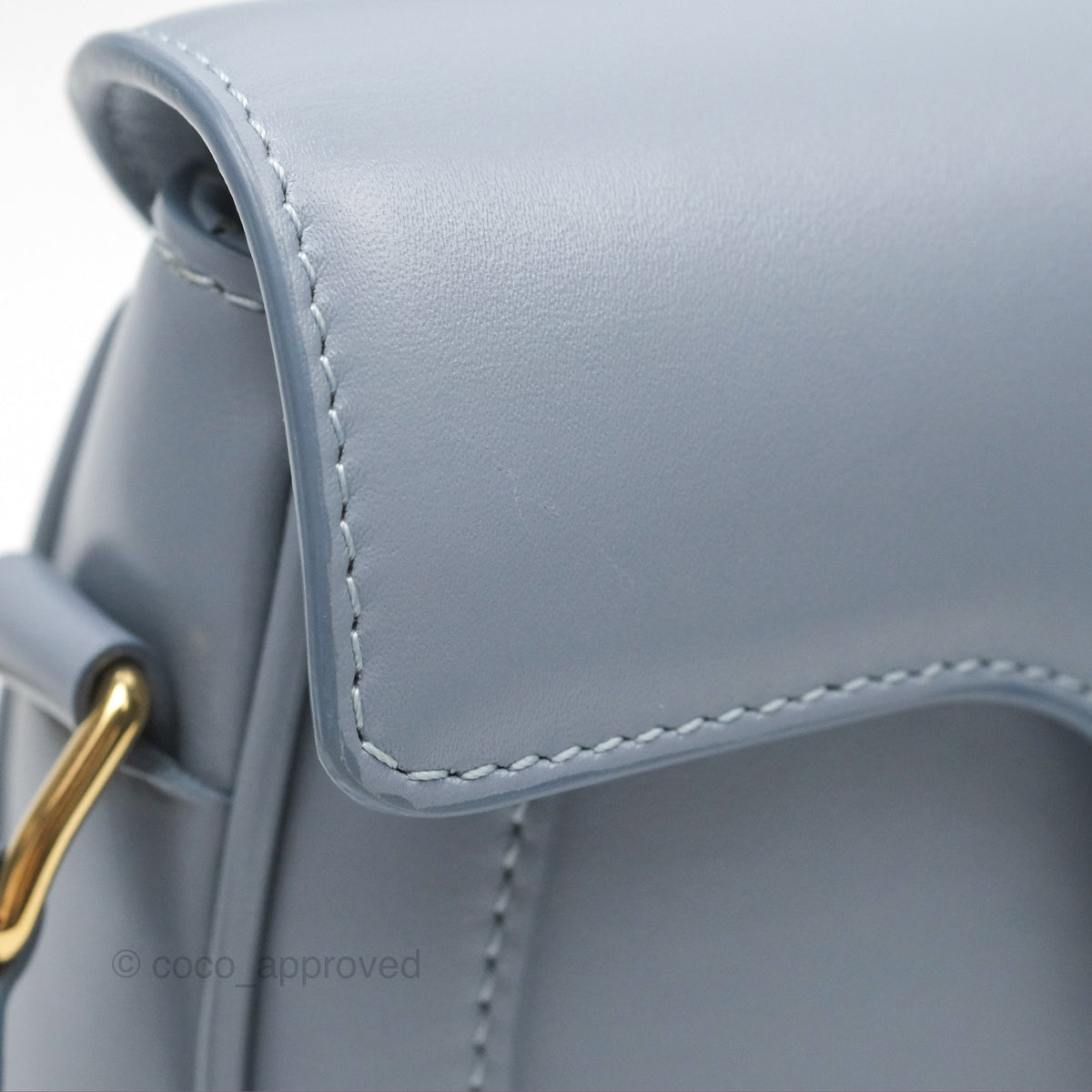Celine Small Besace 16 Arctic Blue Natural Calfskin