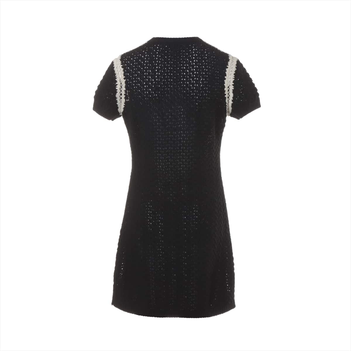 Chanel Coconut Button P72 Silk e One Piece 36  Black