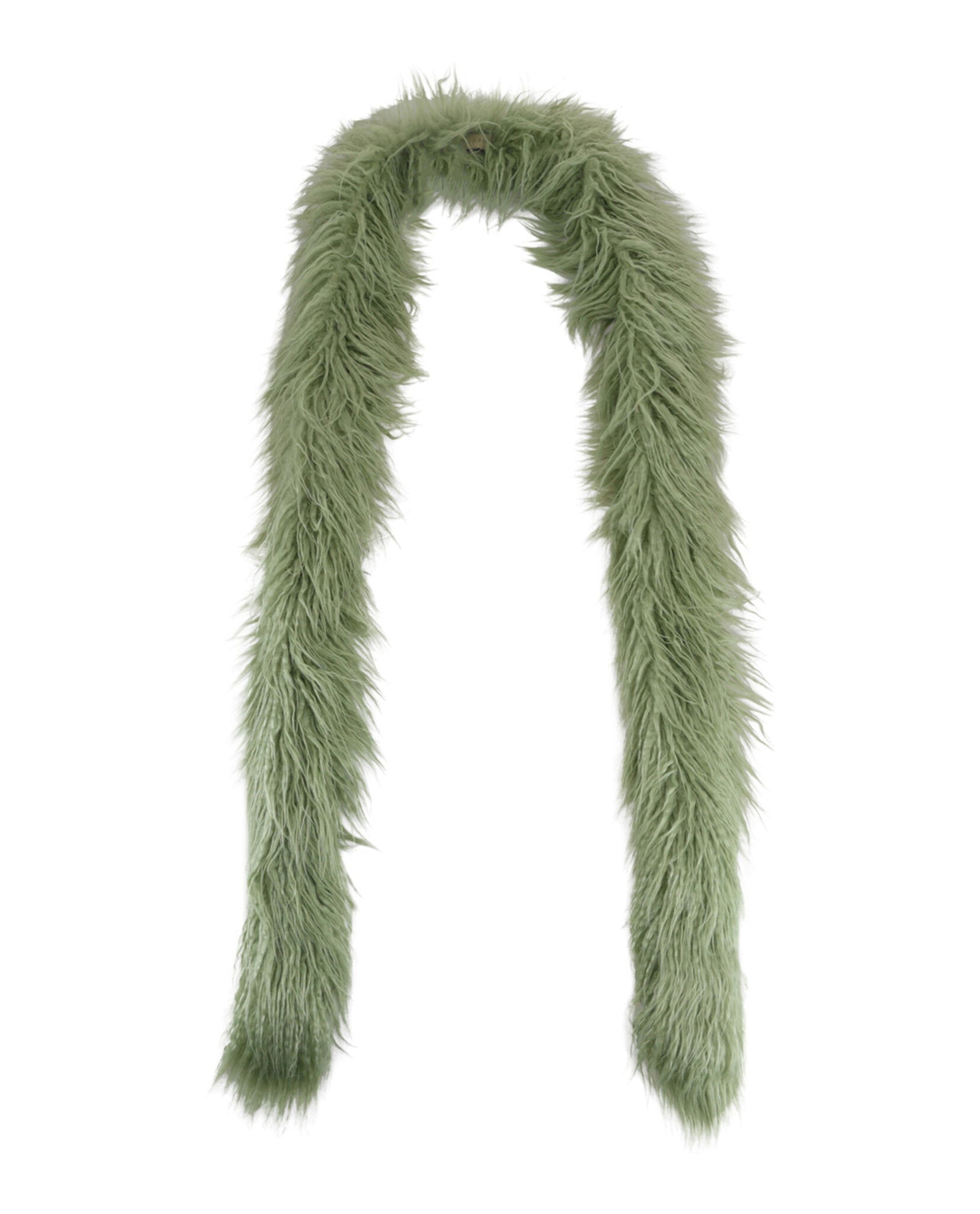 Gucci Womens Faux Fur Scarf Green