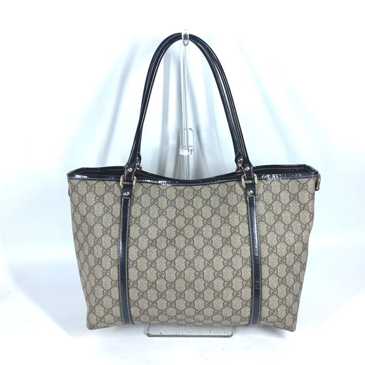 GUCCI Tote Bag 197953 GG Supreme canvas, enamel beige GG Supreme Shoulder Bag Women Used