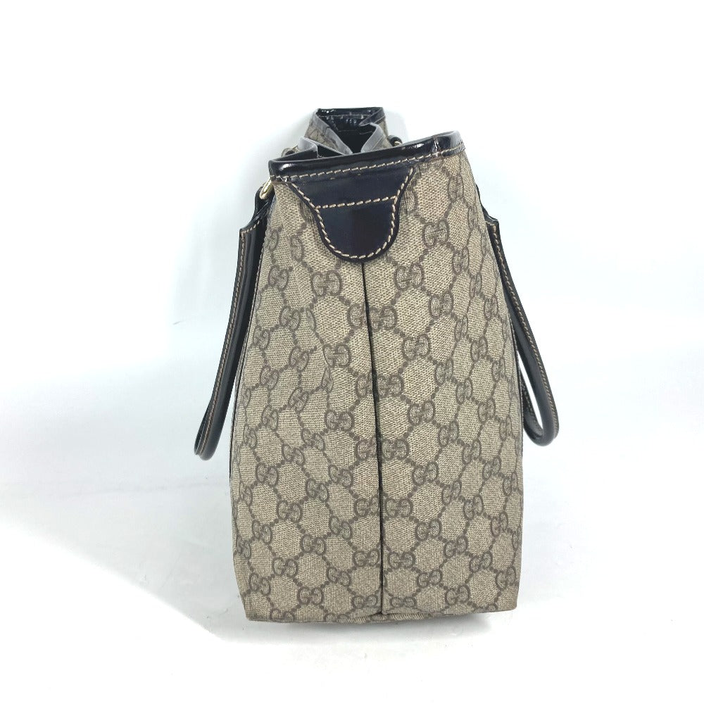 GUCCI Tote Bag 197953 GG Supreme canvas, enamel beige GG Supreme Shoulder Bag Women Used