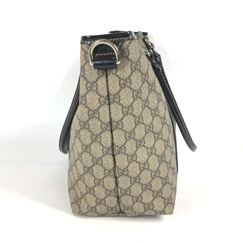 GUCCI Tote Bag 197953 GG Supreme canvas, enamel beige GG Supreme Shoulder Bag Women Used