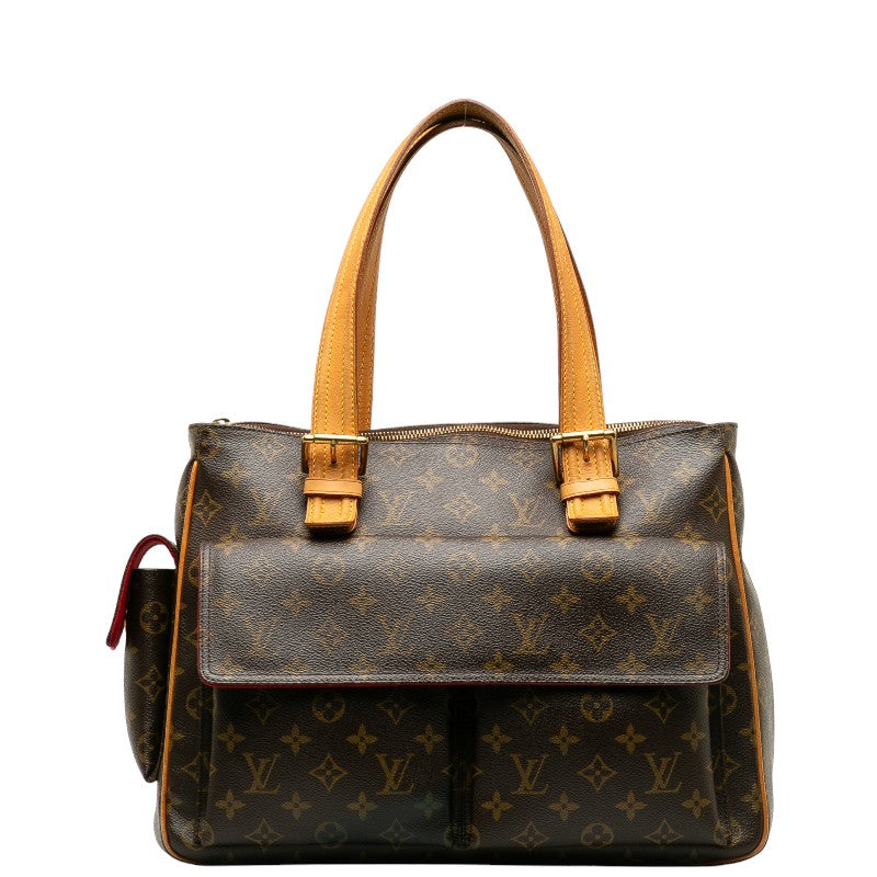 Louis Vuitton Monogram Multiple City Handbag M51162 Brown PVC Leather Lady Louis Vuitton