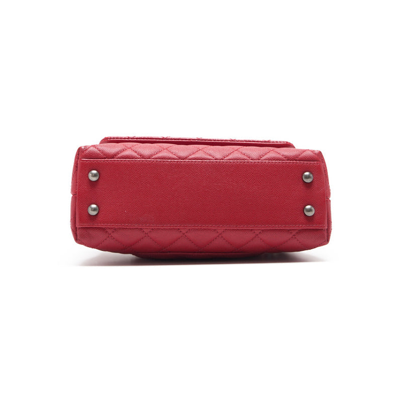 CHANEL Matrasse Coco Handle 2WAY Handbag Caviar S Red (Silver G ) Handbag  Shoulder Bag Ladies Handbag Hybrid 【 Delivery】 Netherlands Online