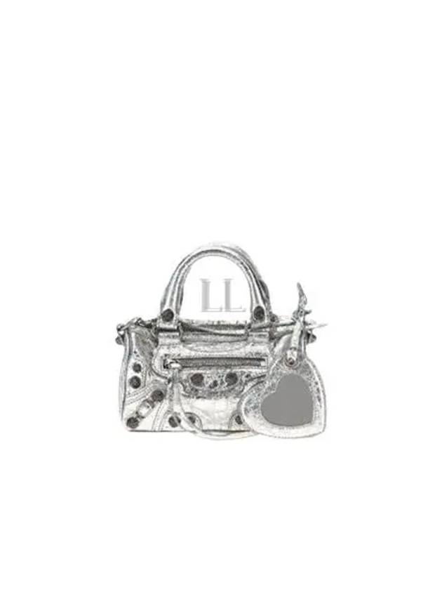 Luxury Balenciaga  Le Cagole Nano Tote Bag Silver