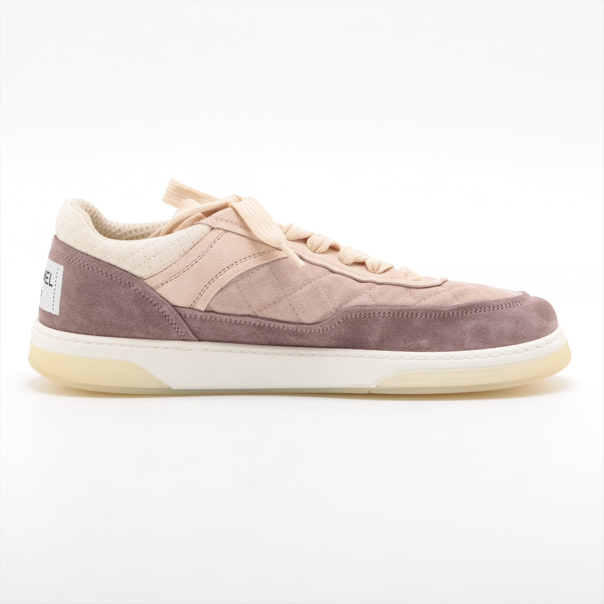Chanel Coco Matrasse Suede Trainers 39  Beige X Pink G38740