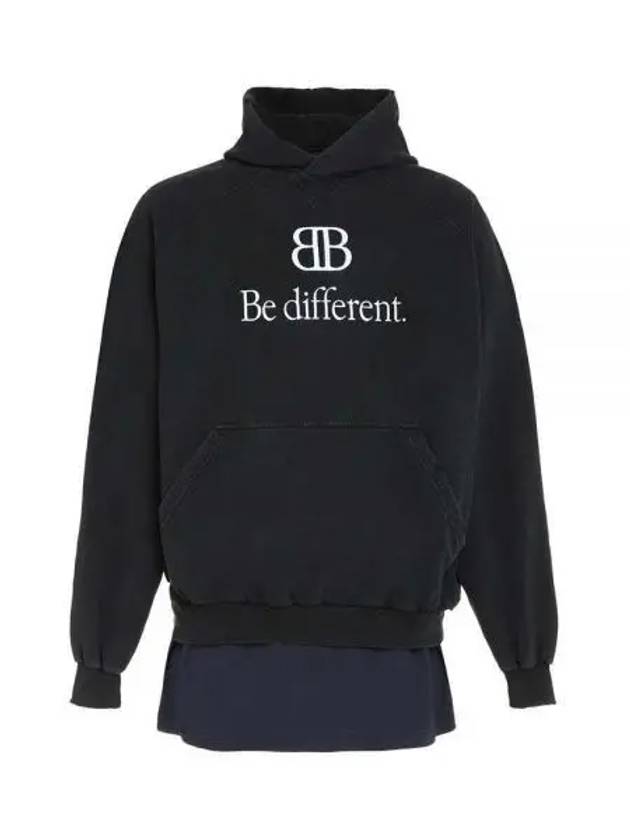 Luxury Balenciaga  BB Logo Hoodie Black