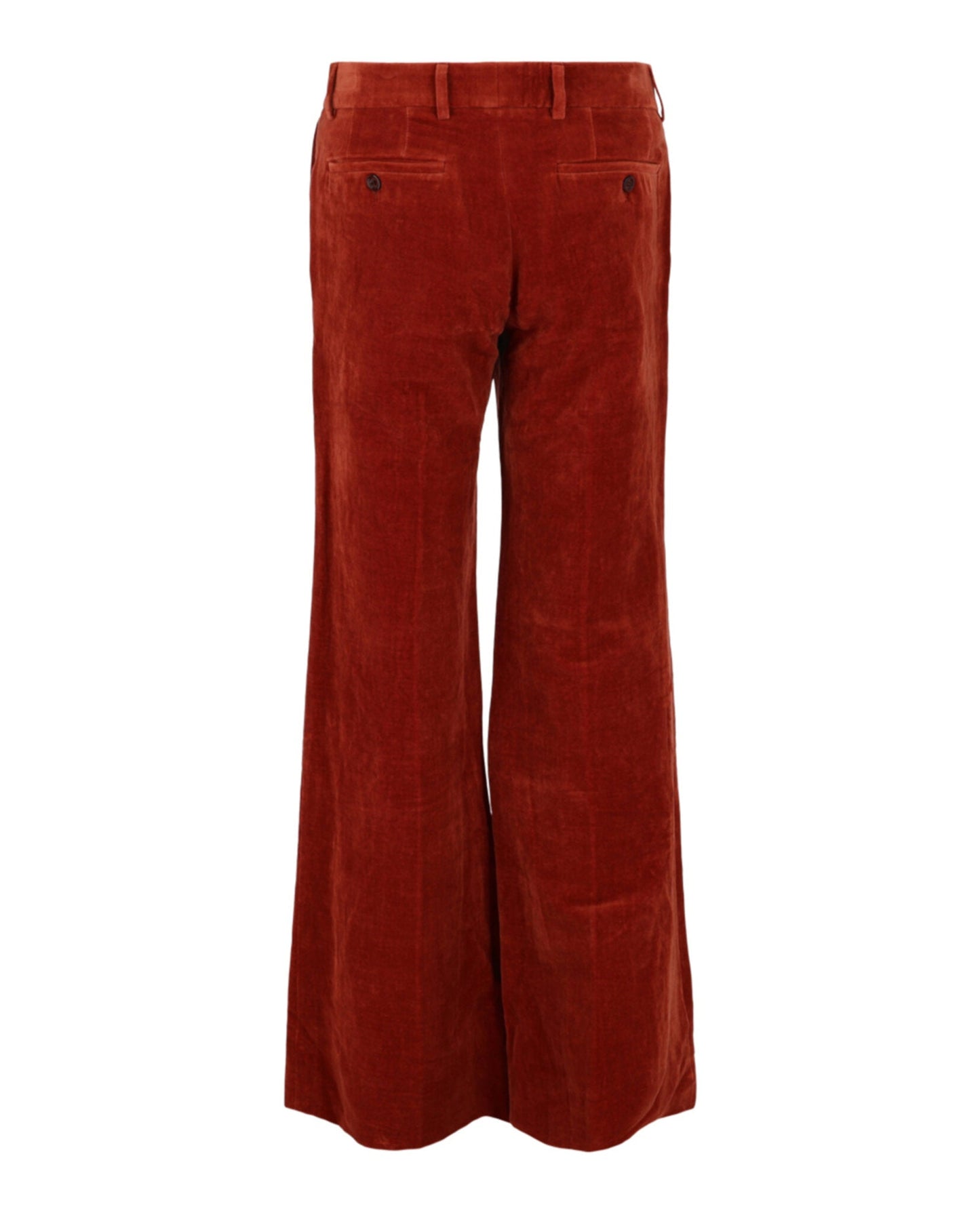 Gucci Mens Velvet Flared-Leg Pants