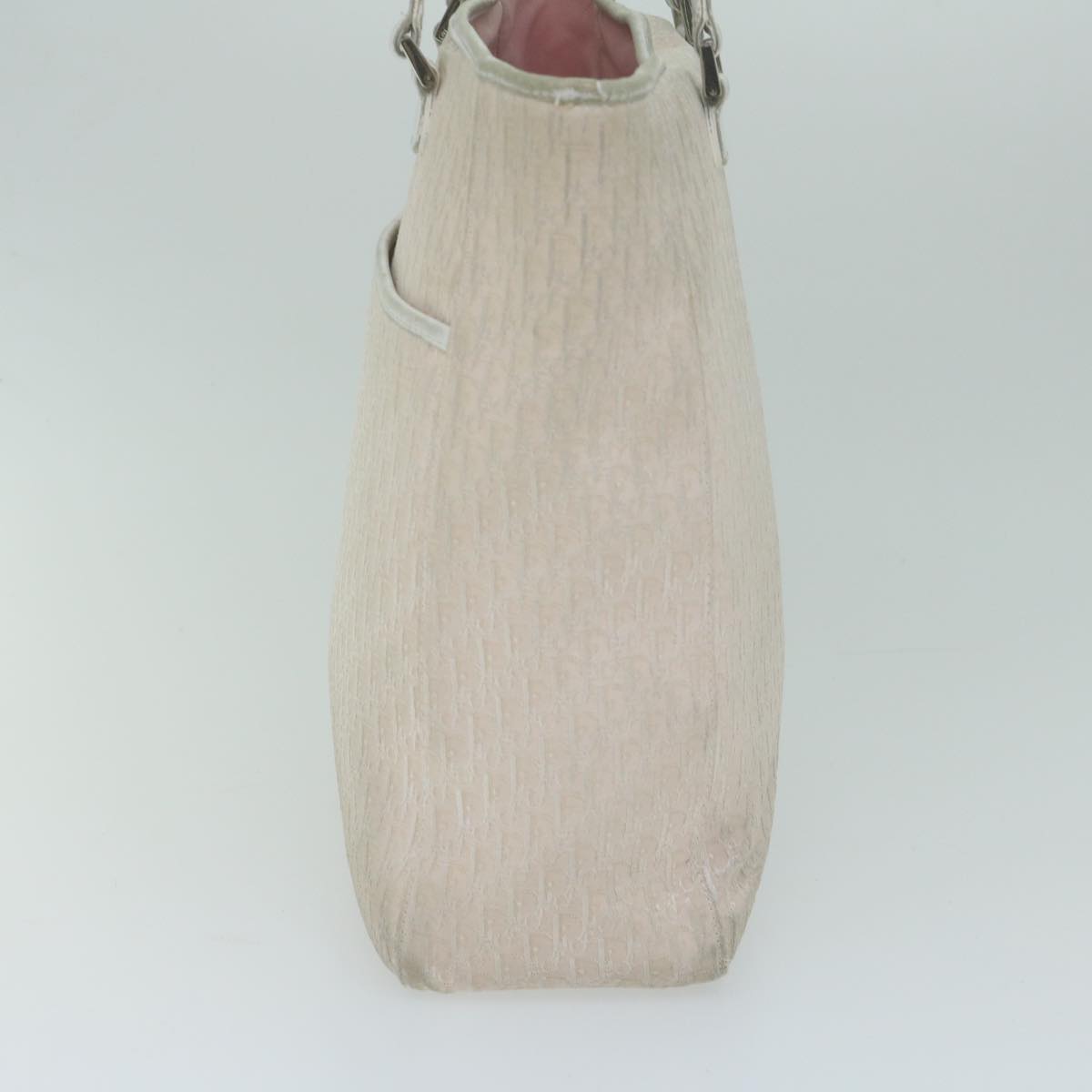 CHRISTIAN DIOR Trotter Canvas Tote Bag Pink Auth 65969