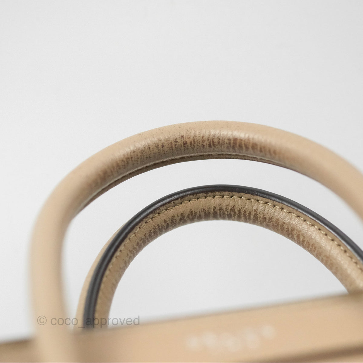 Celine Nano Luggage Bag Dune Drummed Calfskin