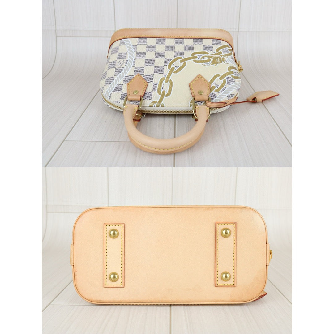 Good ( Rank AB)｜ LV Damier Azur Nautical Alma BB HandBag Shoulder Bag  IC Chips Model ｜X25032510