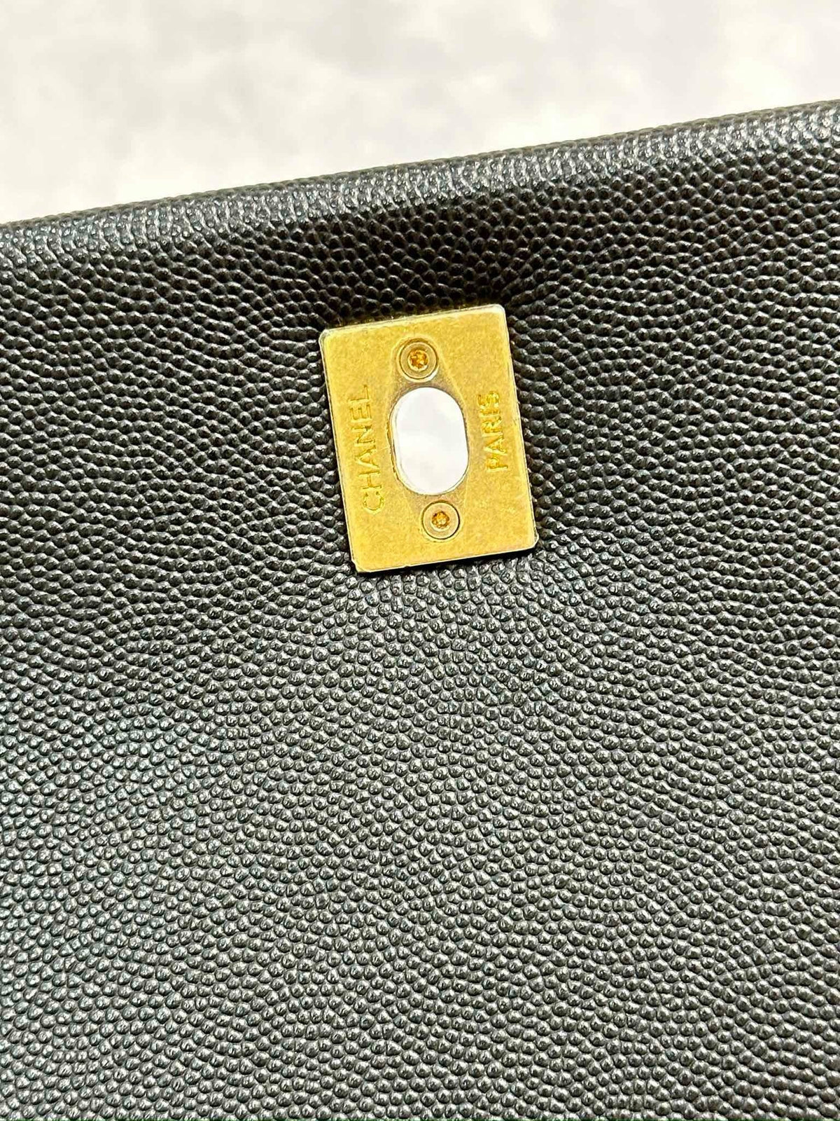 Chanel Medium Caviar Quilted Coco Handle Flap Black GHW