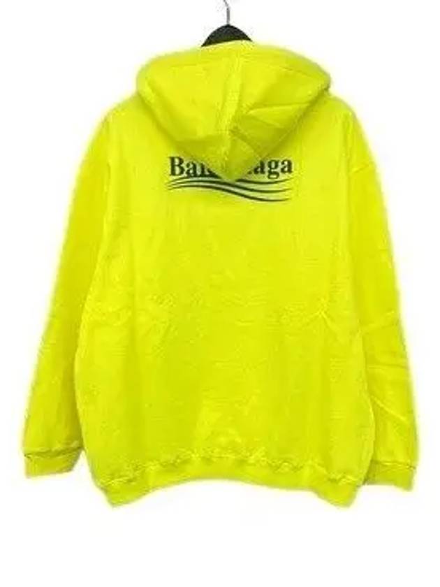 Luxury Balenciaga  Men's Political Wave Logo Hoodie Neon