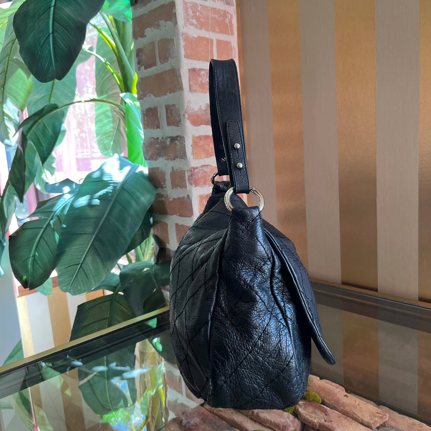 CHANEL On The Road Large Flap Black Shoulder Bag