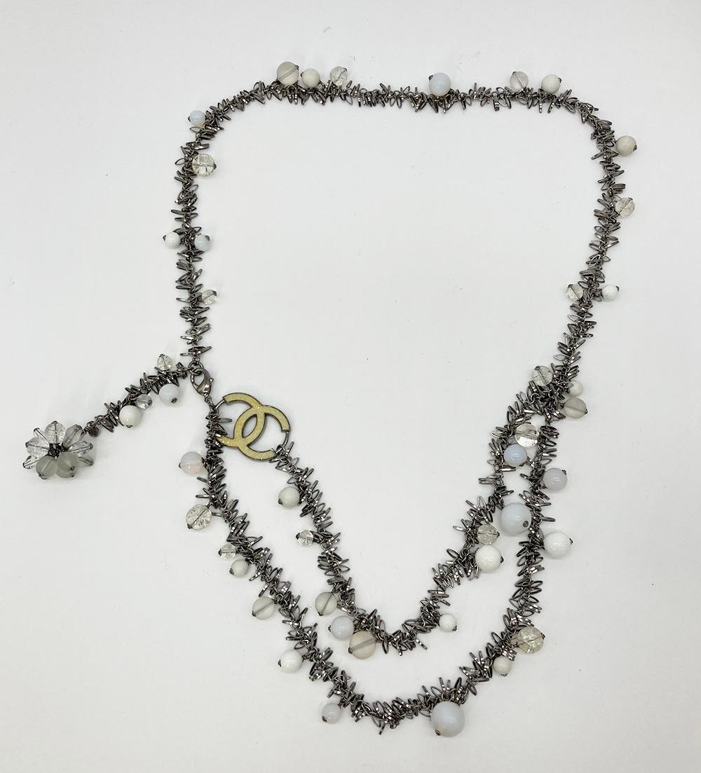 CHANEL Beaded Fringe Belt Necklace