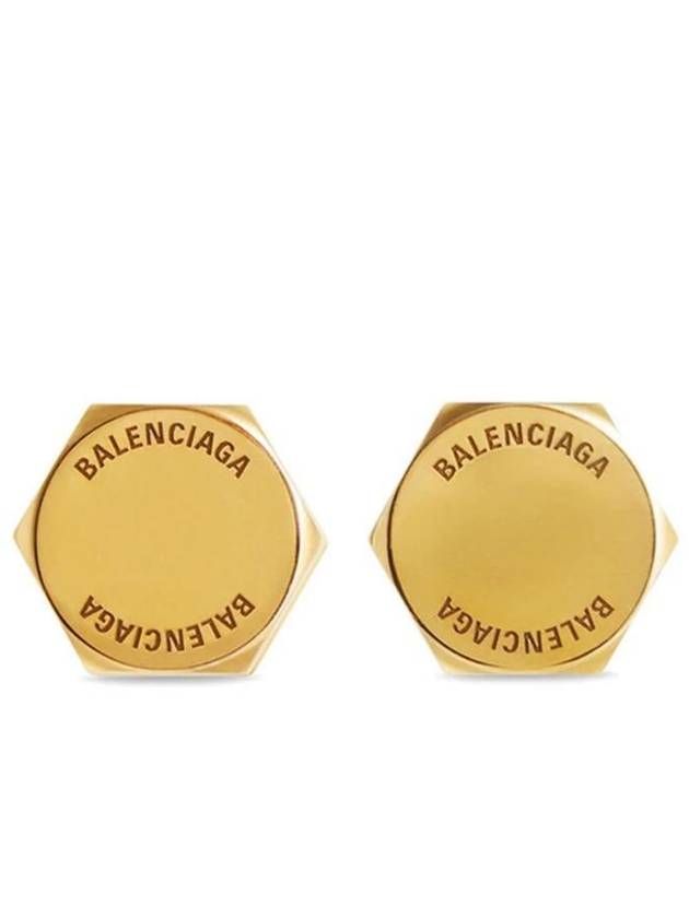 Luxury Balenciaga  Garage Screw Earrings Gold