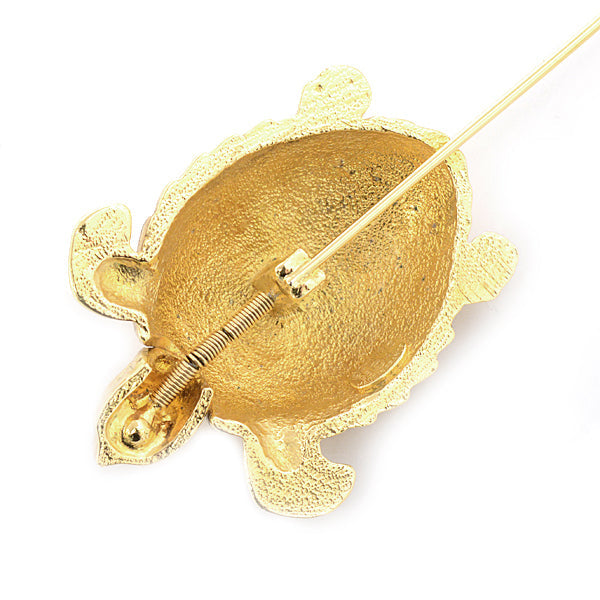 Chanel Turtle Motif Brooch Vintage Gold