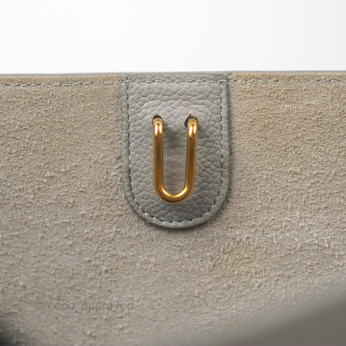 Celine Sangle Bucket Bag Grained Calfskin Grey