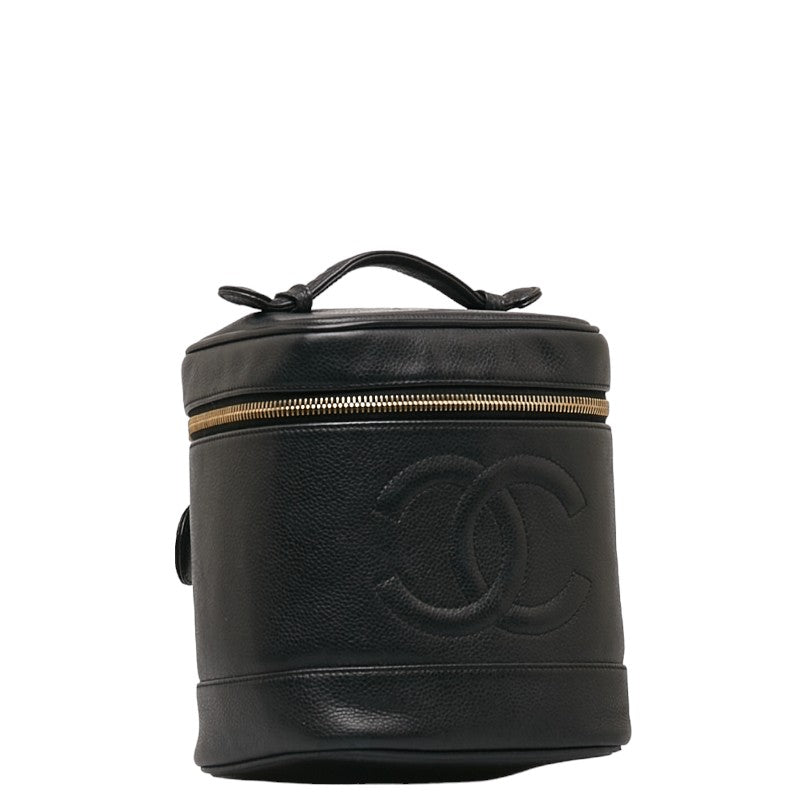 Chanel DECACOCOMARK HandBag Vanity Bag Black Caviar S  Chanel
