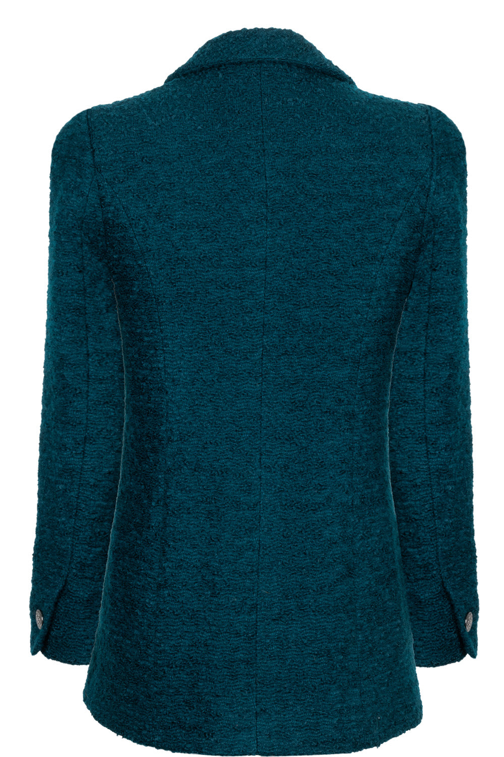 CHANEL Boucle One Button Jacket Petrol