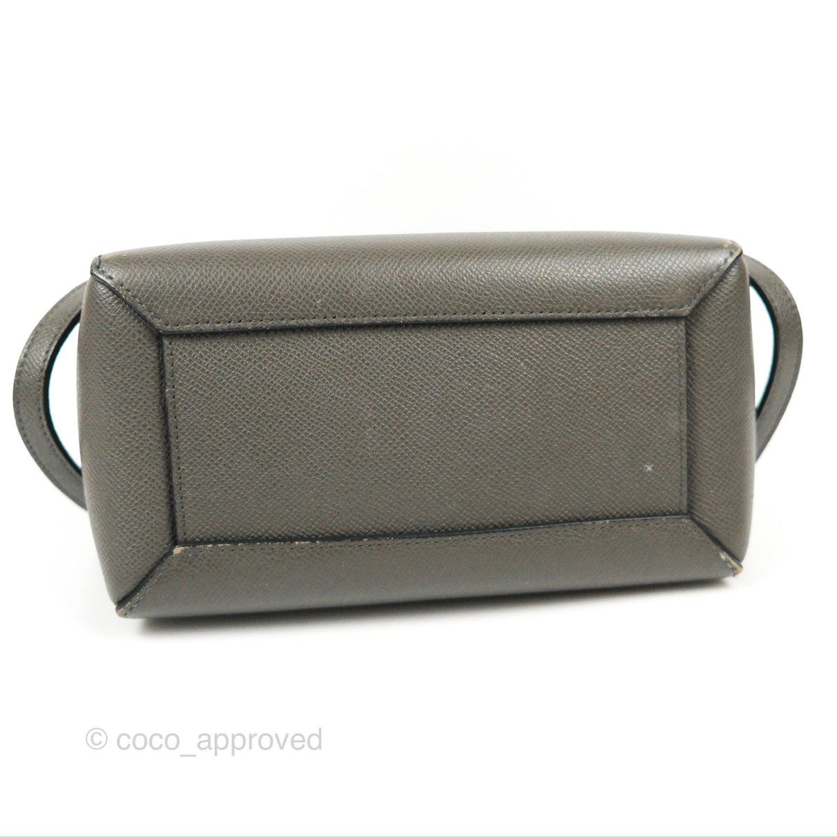 Celine Nano Belt Bag Grey Grained Calfskin Gold Hardware