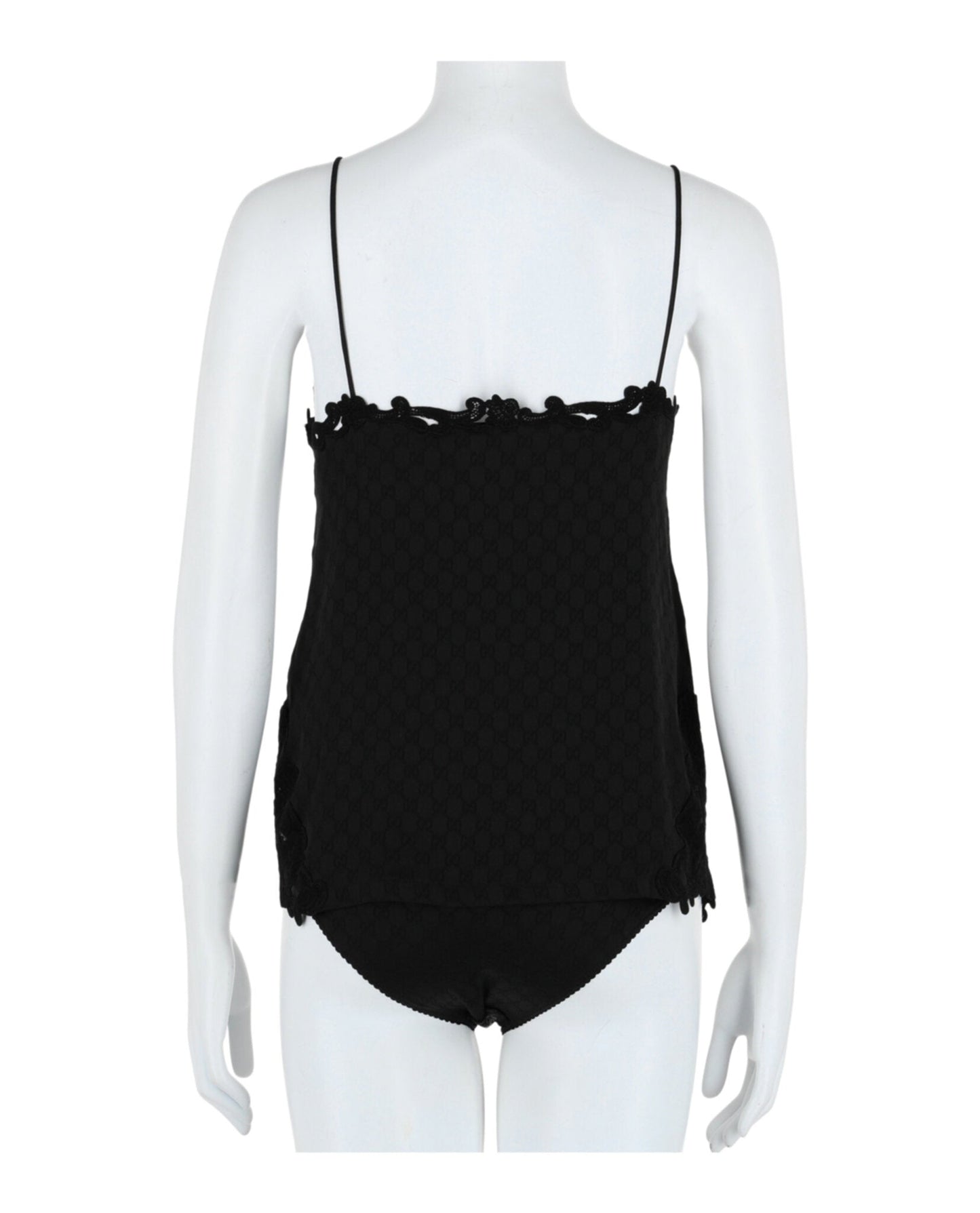 Gucci Womens Silk Two-Piece Lingerie Set