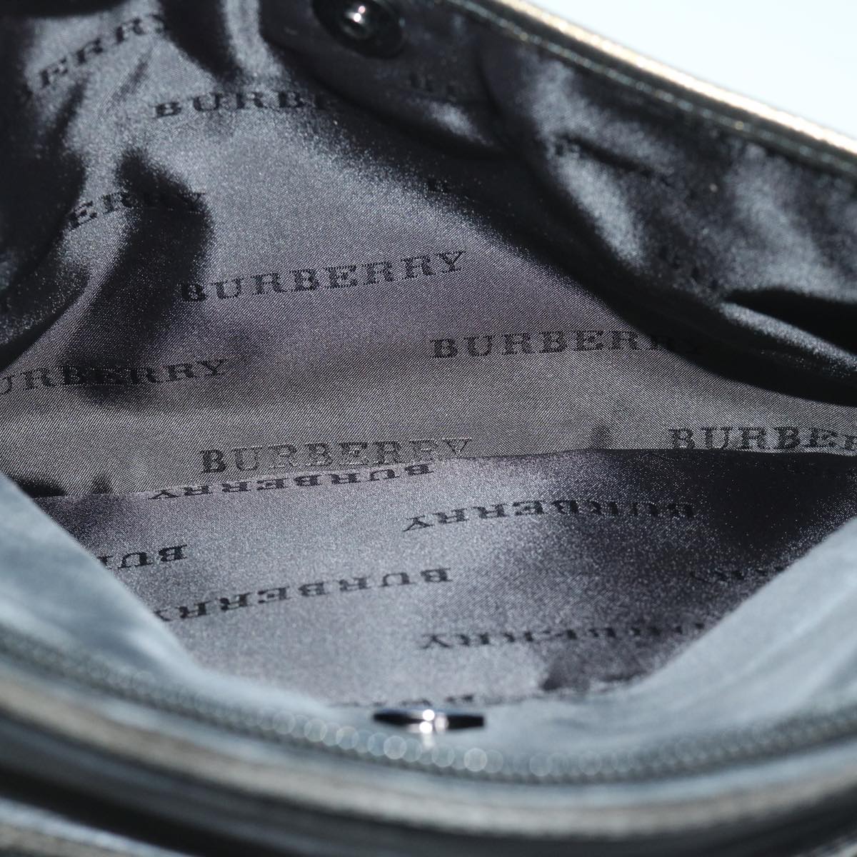 BURBERRY Shoulder Bag Nylon Black Auth 66638