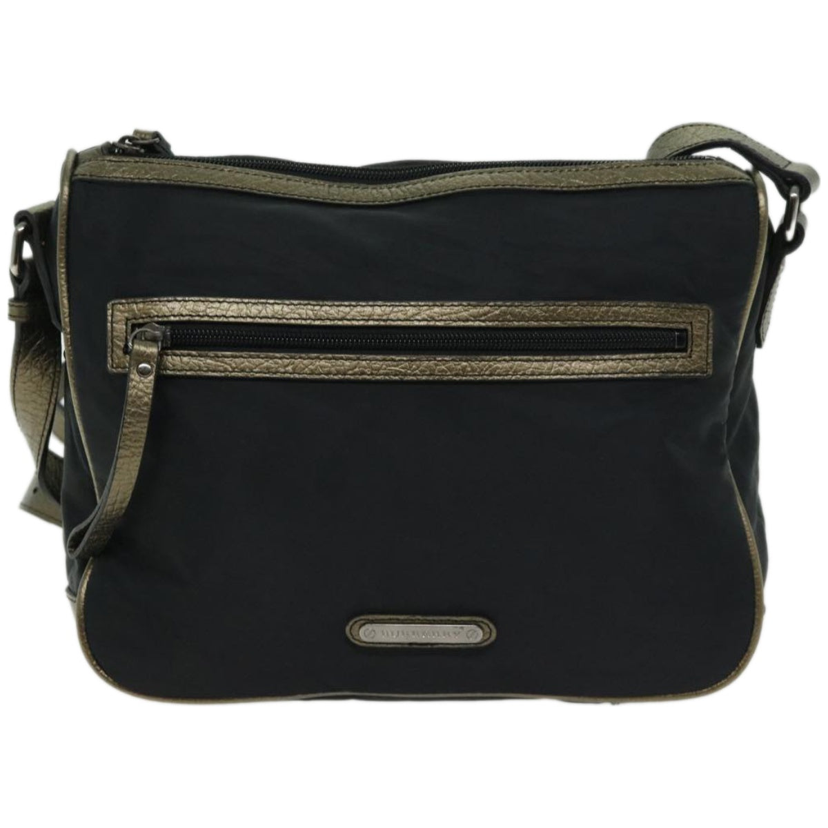 BURBERRY Shoulder Bag Nylon Black Auth 66638