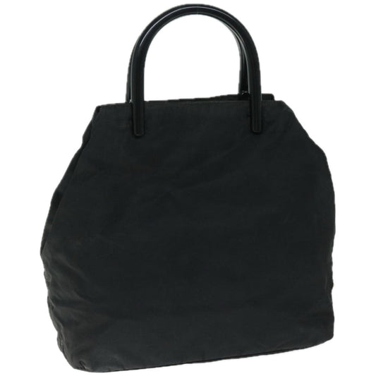 PRADA Hand Bag Nylon Black Auth 66808