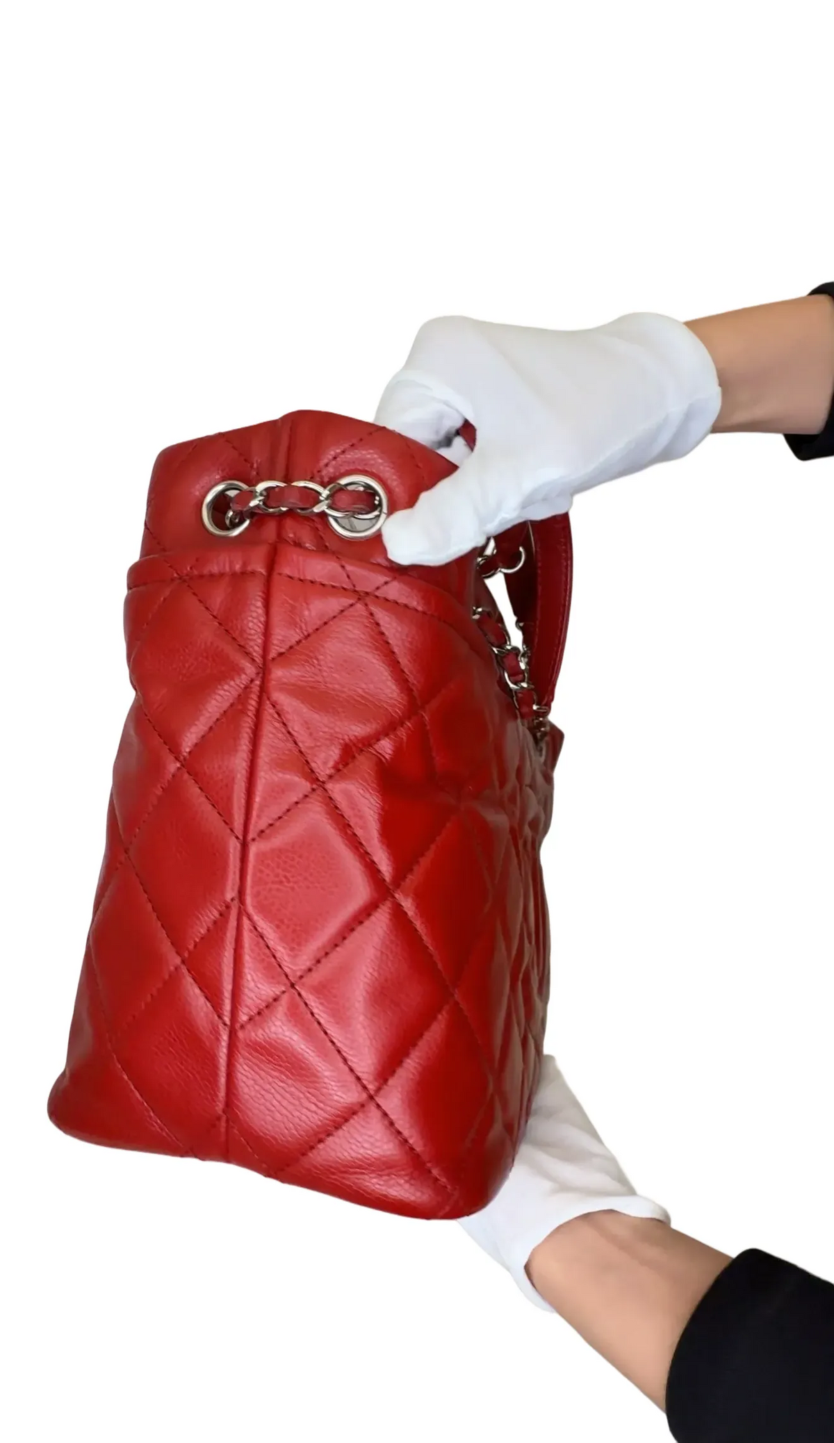 Coco cabas leather handbag Chanel Red in Leather B22-44 B22-44