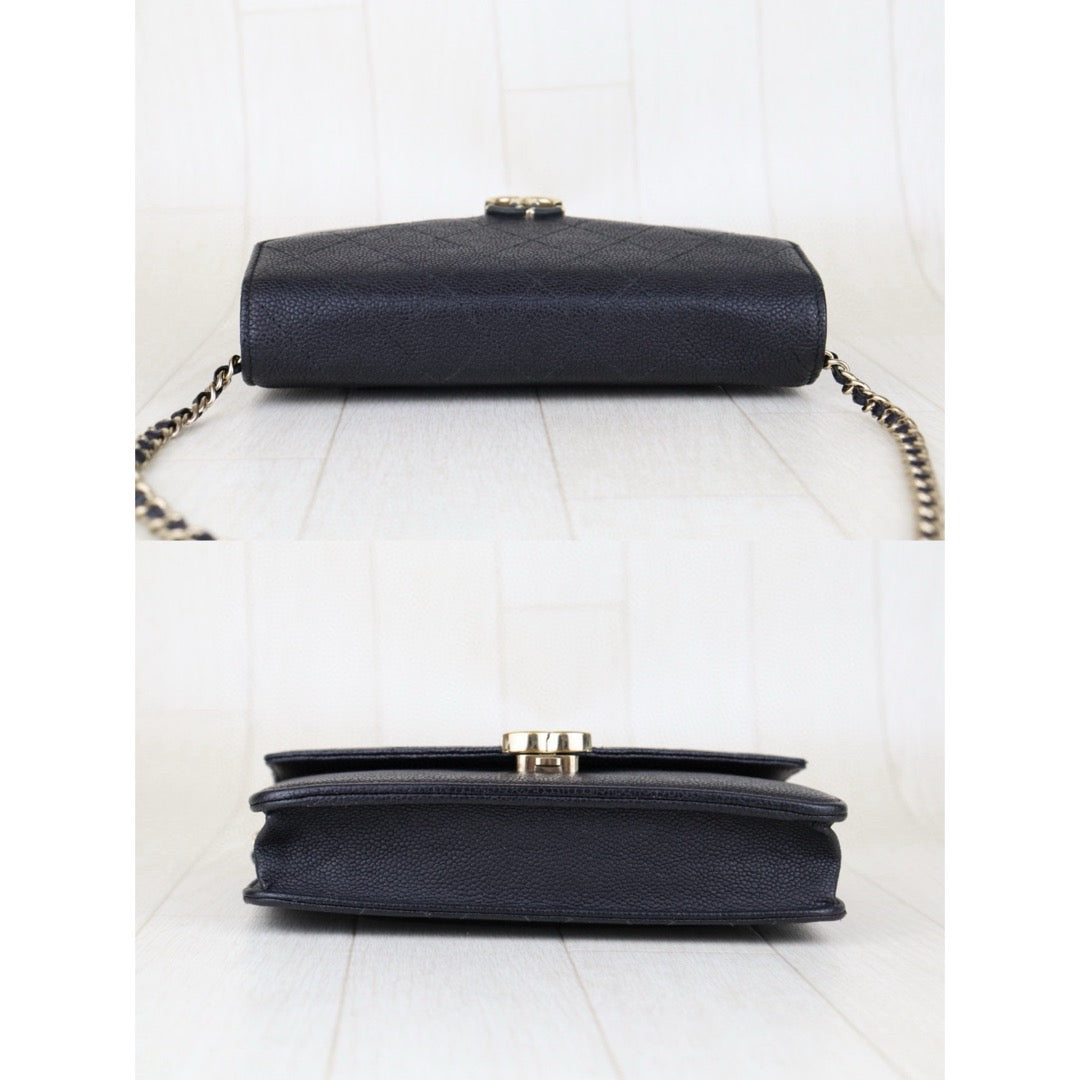 Good ( Rank AB)｜ CHANEL Matrasse Caviar Skin Single Flap Shoulder Bag Black Made In 2018 Year  ｜H25032103